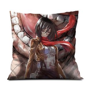 创意进击的巨人手办三笠阿克曼cos周边同款抱枕被子两用床头靠背