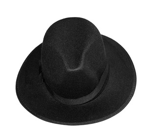 上海滩帽子男许文强黑色礼帽女英伦民国演出复古绅士帽表演爵士帽