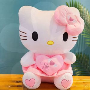 网红抱蘑菇款kt猫毛绒玩具hello kitty布娃娃公仔抱枕生日可爱女