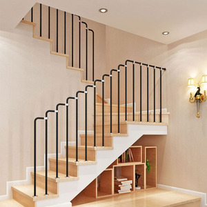 楼梯扶手阁楼工业风旋转楼梯室内公寓钢管护栏现代简约阳台栏杆