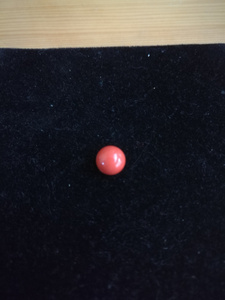 仿日本momo红色有机宝石珍珠母贝8mm圆珠可镶嵌吊坠戒指耳钉耳坠