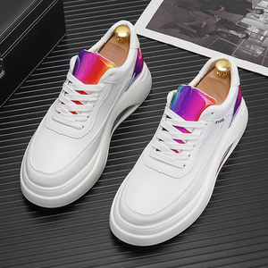 阿玛尼气垫底男鞋秋季内增高小白鞋韩版潮流个性拼色厚底板鞋男士