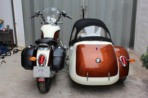 专用于宝马r1200挎斗侧偏三轮边三轮侉子摩托车车衣车罩防晒防雨