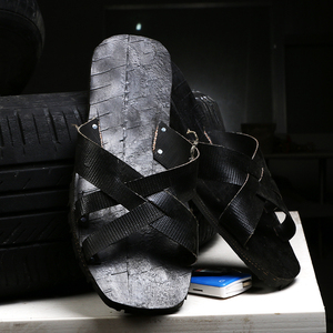 沂蒙大凉鞋轮胎底拖鞋越南非洲同款纯手工橡胶轮胎拖鞋男老式凉鞋