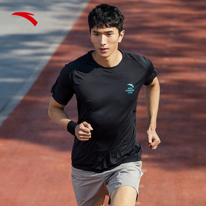 安踏吸湿速干丨健身短袖t恤男夏季新款宽松透气速干衣健身t恤跑步
