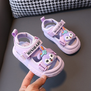 婴儿学步鞋草莓熊软底宝宝鞋女童鞋透气凉鞋幼童鞋