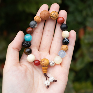 十八籽菩提十八子手串手链菩提子绕指柔女夏盘玩菩提根佛珠复古