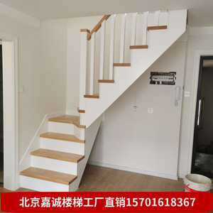 北京实木楼梯阁楼室内家用跃层楼梯旋转楼梯木制楼梯loft公寓楼梯