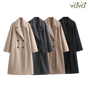 YOYO 欧美风外贸女装新款2023时尚休闲软质宽松大衣外套3046269
