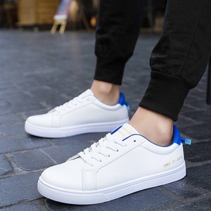 白边天蓝色小白鞋白色板鞋春季男鞋子夏季布鞋橘红色商务中年人