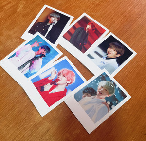 exo官方同款周边 边伯贤白贤 3寸拍立得照片6张一套
