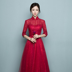 敬酒服新娘2018回门服结婚新款秋季劲酒服敬洒服长袖秋冬显瘦礼服
