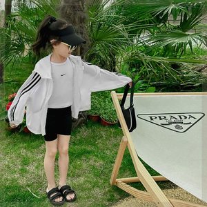 韩系女童衣2024新款夏季儿童服4宝宝薄款防紫外线外套8-12岁