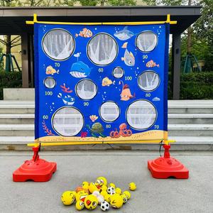 沙包投掷投准盘网布玩具户外拓展幼儿园感官训练器儿童投球道具