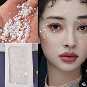脸上贴饰品闪闪眼妆亮钻泪钻配饰眼下珍珠贴面妆舞台妆眼钻贴装饰