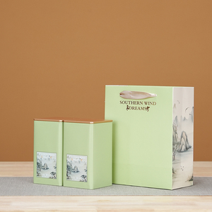 马口铁罐茶叶包装礼盒空盒通用白茶绿茶龙井茶家用金属方形茶叶罐