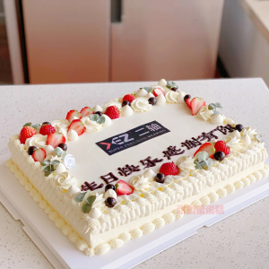 创意定制大型企业长方形庆典开业乔迁退休生日蛋糕北京上海全国送