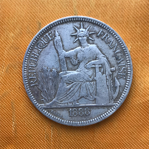 坐洋银元 真品1888年 外国老银元大洋 包老到代 古钱币 大洋