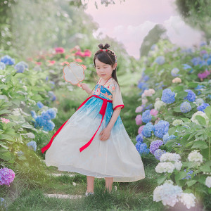00arielhu1003淘宝丸子小妹妹国风童装-空谷幽兰-汉服女童中国风