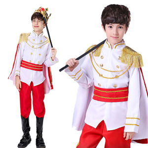 万圣节儿童小王子服装 童话剧白马王子 帅气小国王服幼儿园表演服
