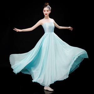 舞蹈风暴同款追光者现代舞裙子飘逸大摆演出服芭蕾练习裙出租定制