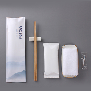 一次性加长火锅筷子带湿毛巾套装餐饮高档餐具包定制做logo