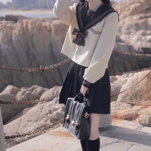 茶羽中jk水手服套装全套制服裙正版学院风2021秋冬新款班服连衣裙