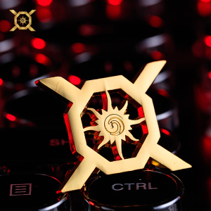 xq战队金属保色电镀不掉色超亮镀真金胸针战队logo定制个性徽章