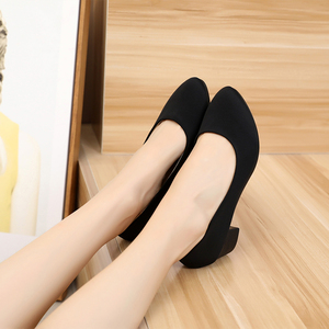 北京布鞋黑色女高跟