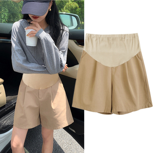 卡其色孕妇短裤