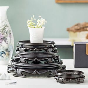 花盆底座托底垫塑料花托架石头盆景佛像工艺品鱼缸花瓶摆件托盘圆