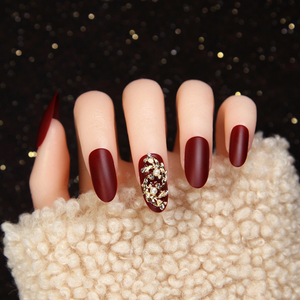 结婚指甲贴新娘中国红