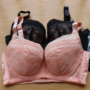 000人付款淘宝玥玲珑大胸显小胸罩内衣薄款文胸大码全罩杯聚拢调整型