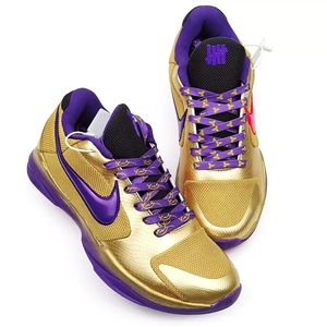 湖人科比紫金色鞋带剑鞘kobe签名黑曼巴球迷运动鞋休闲鞋绑带男