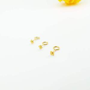 老凤祥周大生周大福周生生999足金耳钉迷你版黄金耳钉栀子丁香花