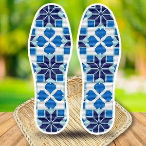 半成品手工绣花加厚全棉布男女通十字绣鞋垫2021年新款图案用带针