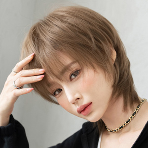 狼尾假发女短发全头套式整顶2023年新款时尚化疗后女