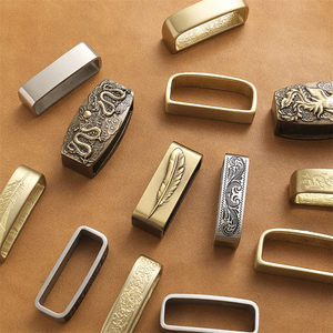 皮带环圈铜腰带尾部固定圈皮带扣环腰带介子皮带配件不锈钢不掉色