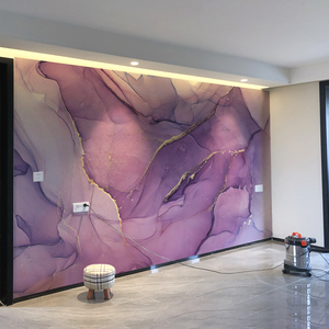 电视墙背景墙贴自粘壁纸大理石客厅装饰彩绘抽象艺术防水定制贴画