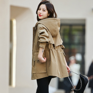 风衣女2022年春装新款女装短款韩系春季早春英伦风外套小个子大衣