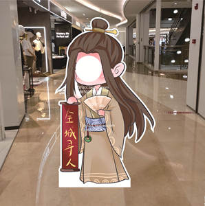 定制kt板造型古风古装汉服人物卡通人形人像镂空挖脸拍照立牌展示