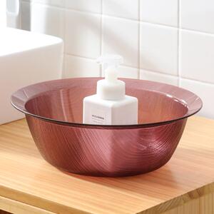 闪闪优品小脸盆家用洗脸盆加厚塑料圆盆子日式透明小号成人水盆