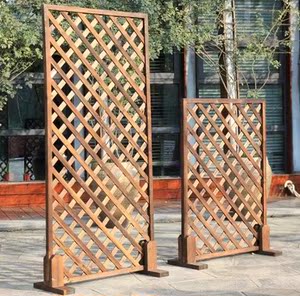 木格隔墙板古典墙面门厅柜木艺创意吊顶分隔板木架隔断花盆架