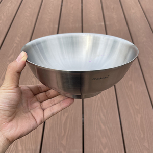 Chockmen 18-10不锈钢双层大碗20CM泡面碗隔热防烫米线碗螺蛳粉碗