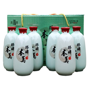 绍兴塔牌黄酒本美手工糯米花雕加饭酒无焦糖色整箱500ml*6瓶装