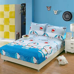 哆啦a梦叮当猫单件保护套床罩卡通床笠薄款床垫防滑席梦思松紧套