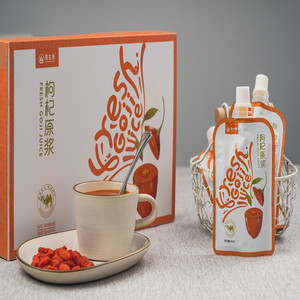 果生康枸杞原浆 新疆精河枸杞60ml*6袋鲜枸杞汁原浆盒装包邮