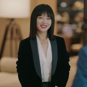 紧急公关袁未谭卓同款黑色丝绒西装套装时尚百搭简约休闲私人定制