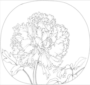 宋人小品工笔白描底稿宋画花鸟线描稿临摹