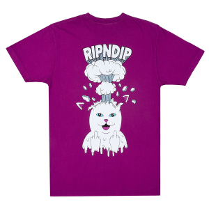 美国潮牌ripndip中指猫小贱猫短袖t恤mind blown头脑风暴男女同款